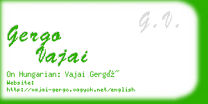 gergo vajai business card